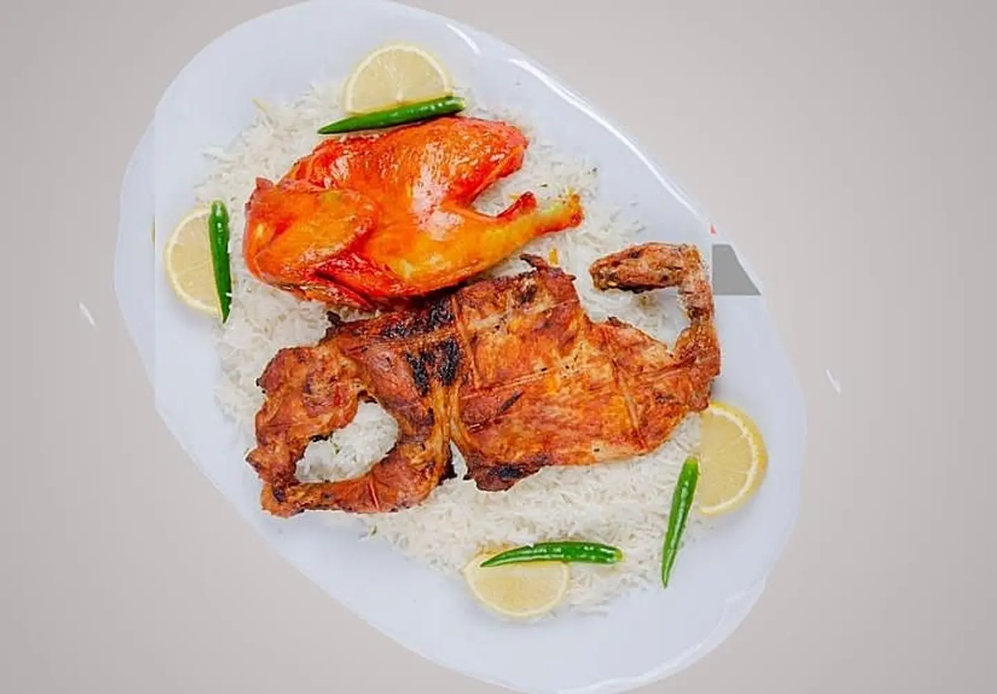 Quarter Charcoal Chicken With Bukhari Rice - Small