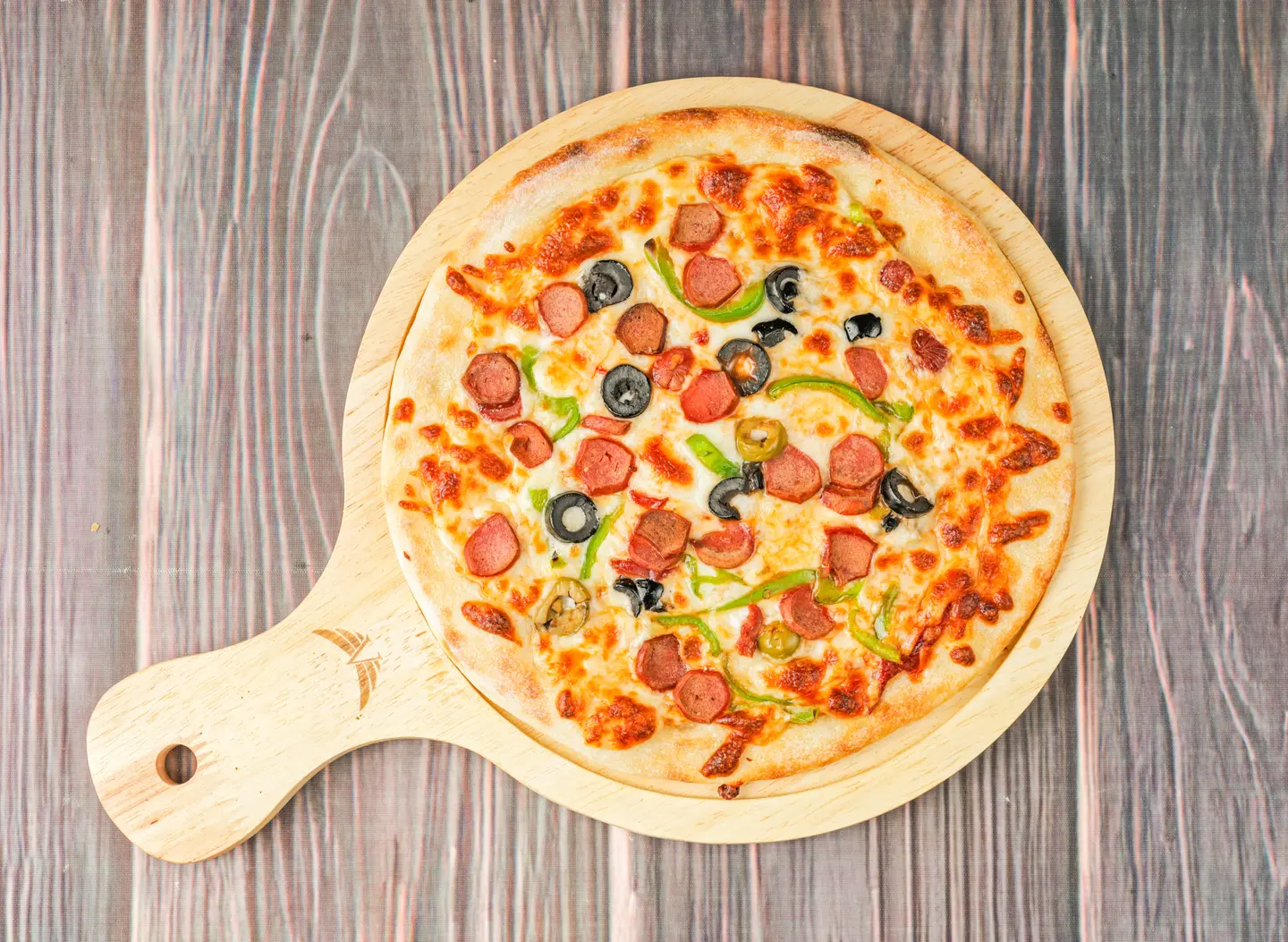 Chicken Hotdog Pizza - Small