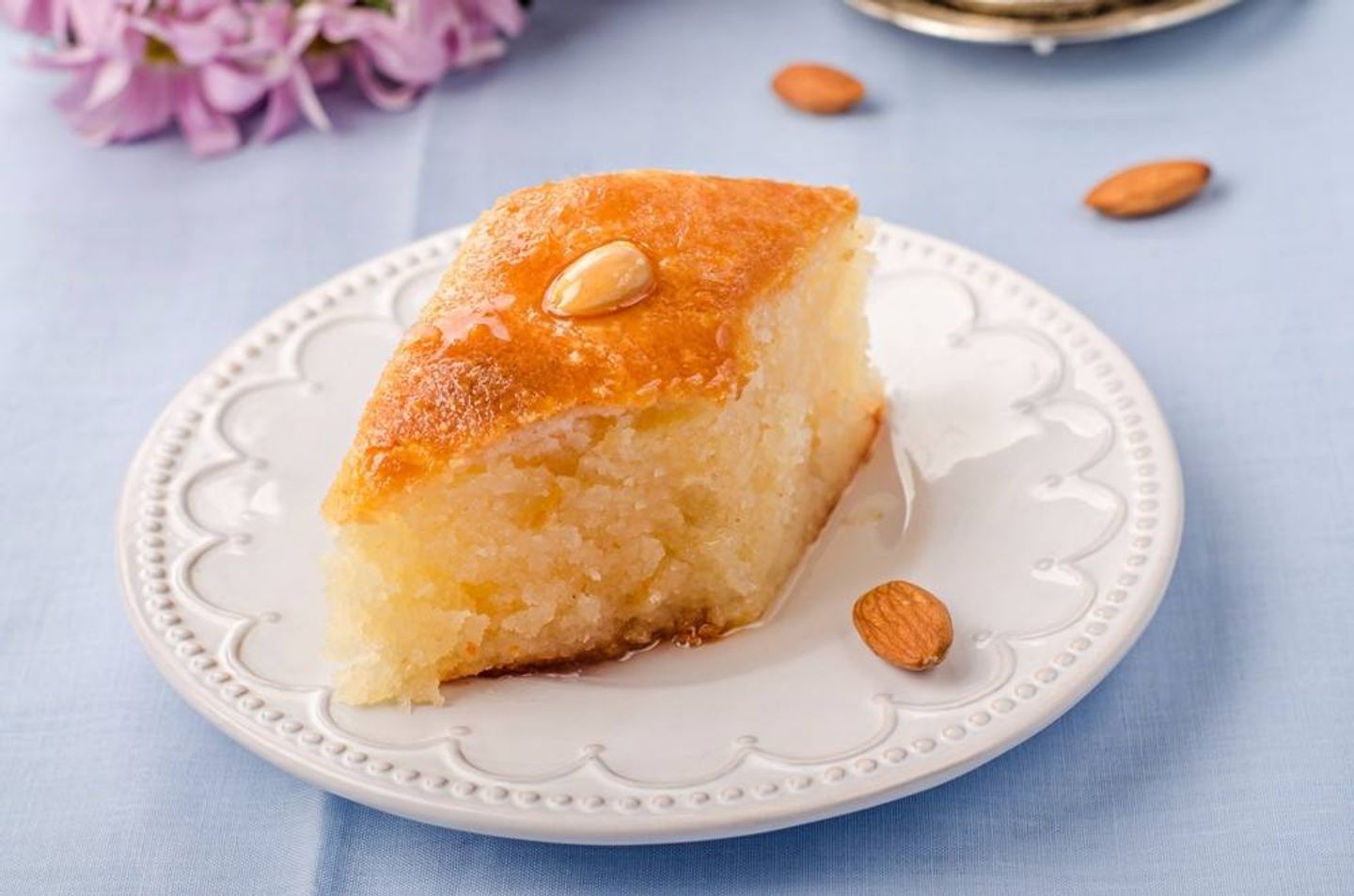 Basbousa With Cream - Pie