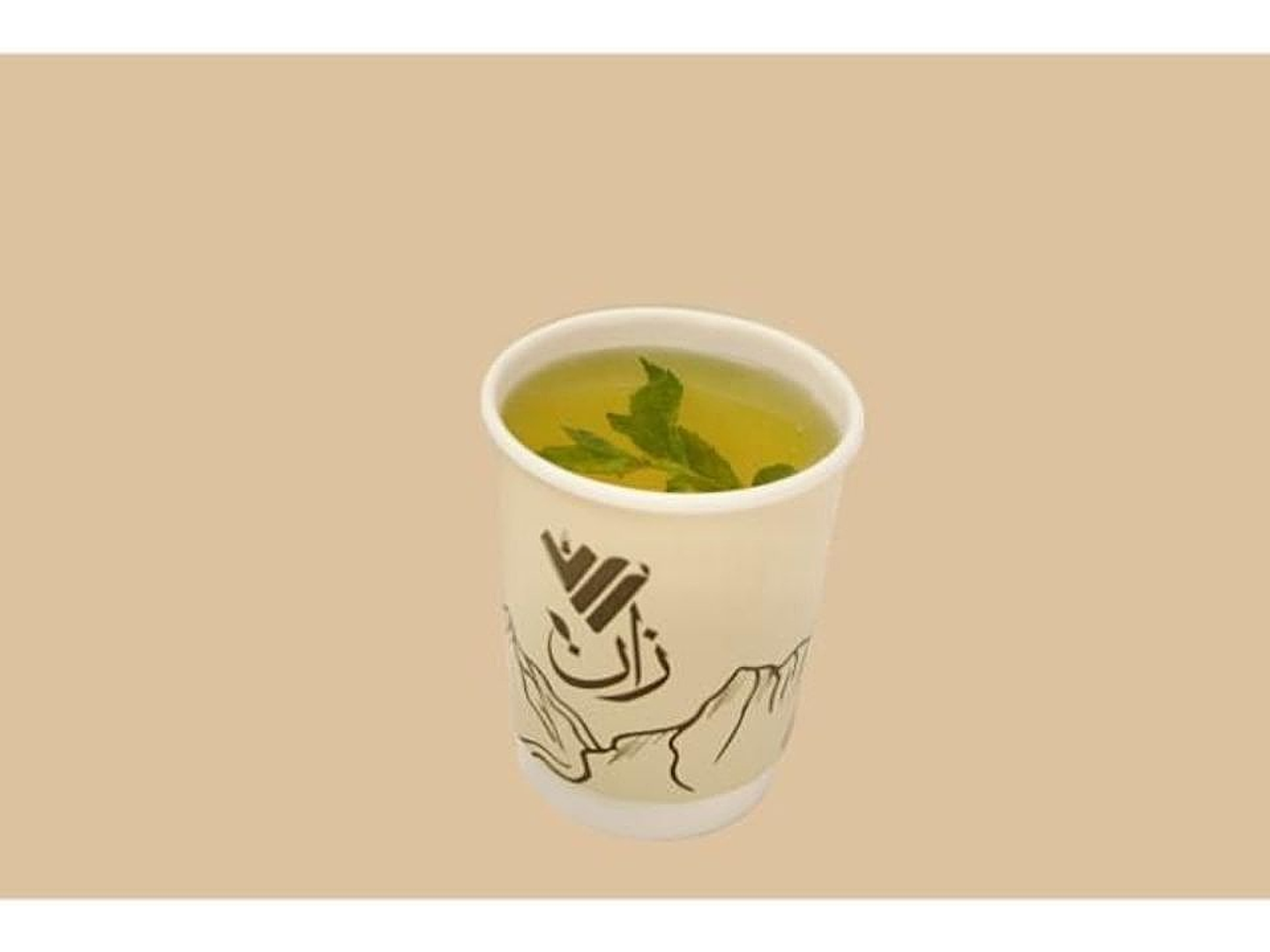 نعناع مزعفر - كوب ورق