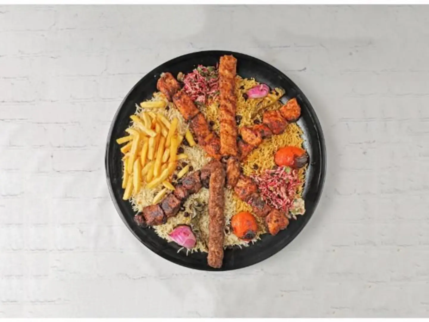 Mixed Grill Platter With Rice - Half Kilogram