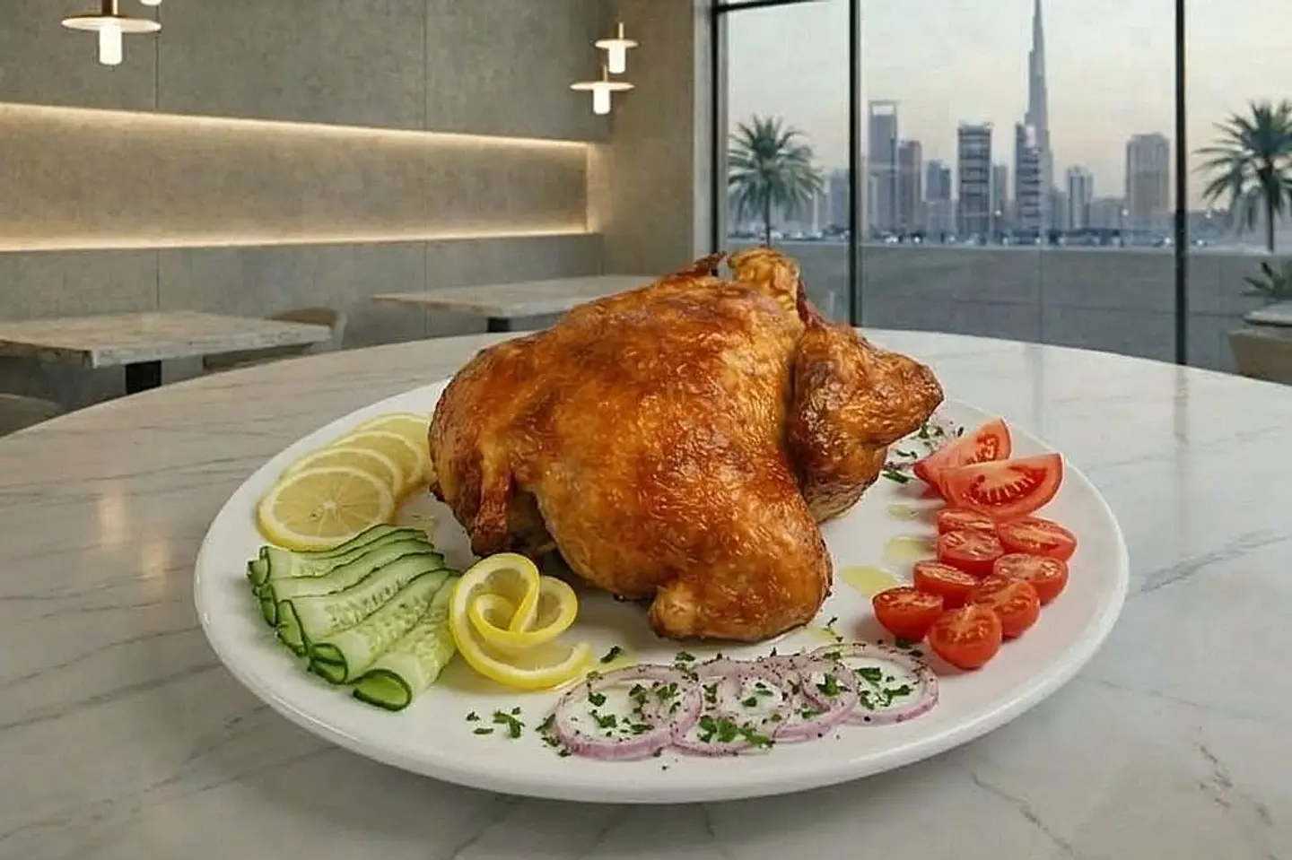 دجاج شواية سادة - نص حبة دجاج