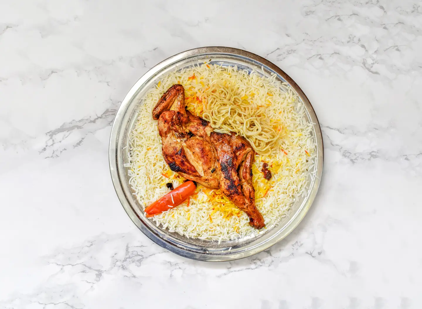 دجاج مظبي مع أرز شعبي - نصف حبة