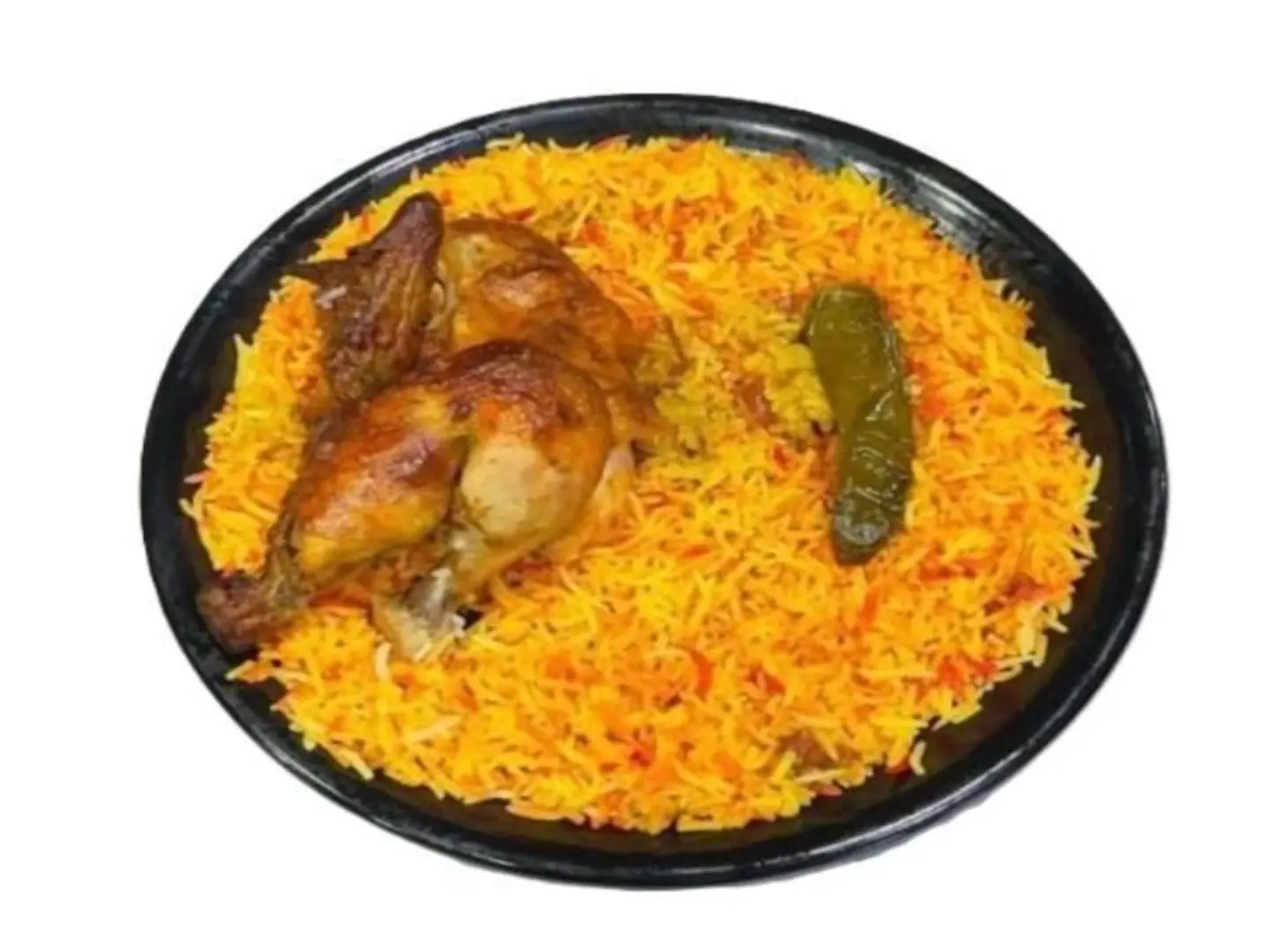 دجاج مقلي مع الأرز - نص حبة دجاج