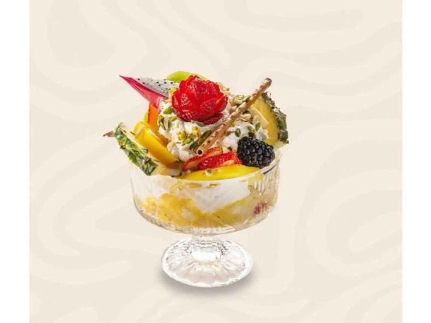 Fruit Salad Cup With Ice Cream - Small