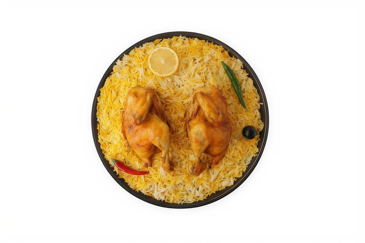 دجاج مندي مع الأرز - ربع دجاجة