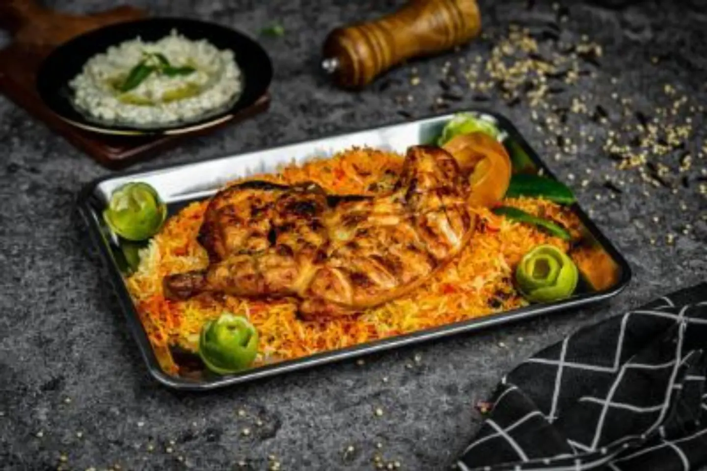 دجاج على الفحم - نص حبة دجاج