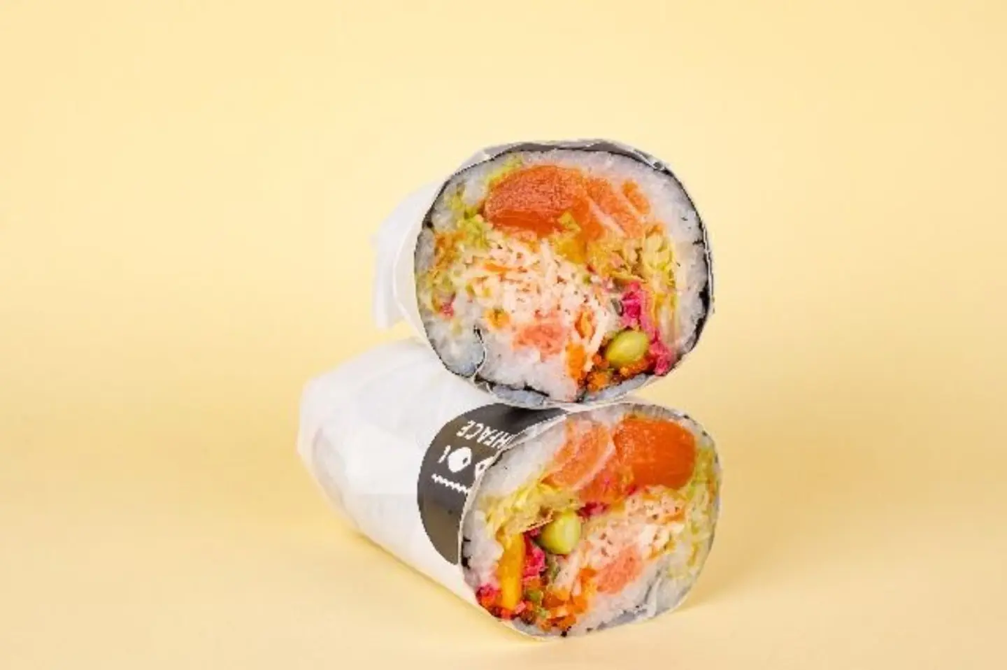 Salmon With Kani Salad Burrito - Large