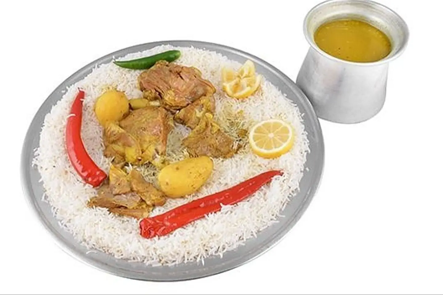 لحم برمة - ارز شعبي