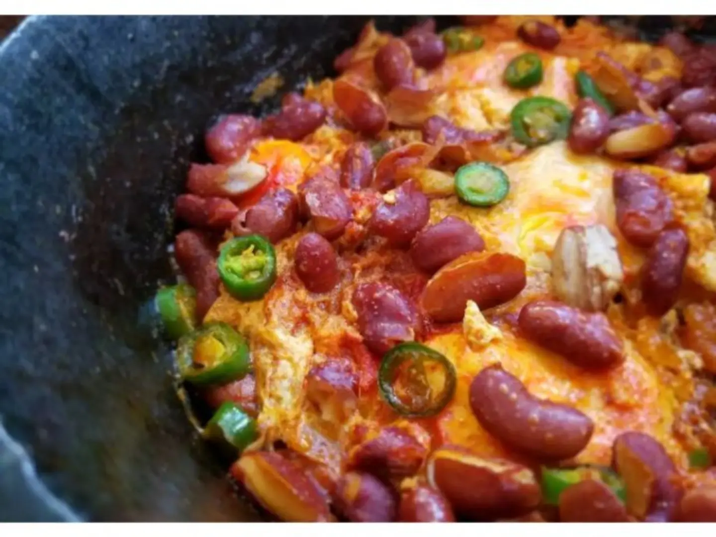 White Beans With Eggs - Seared