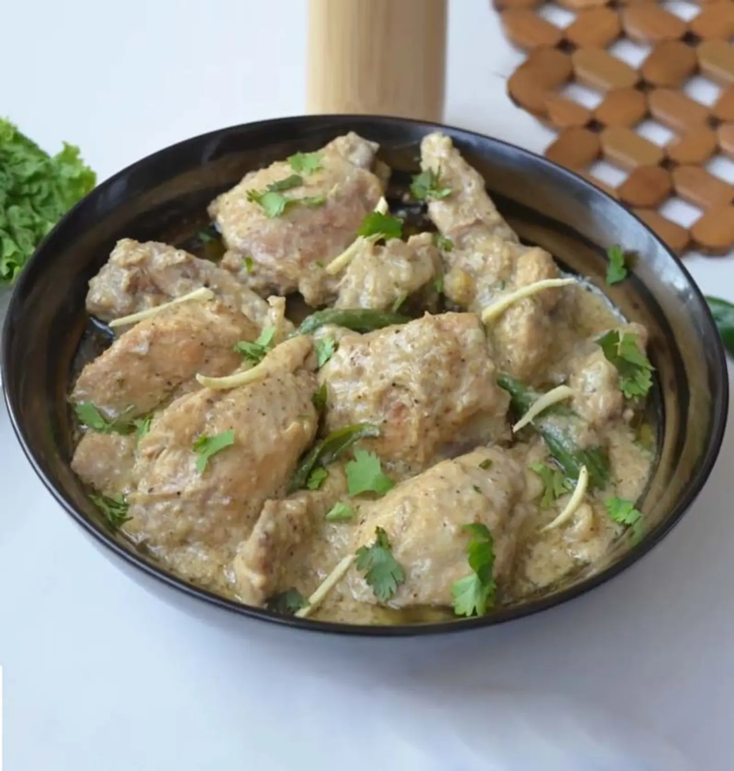 دجاج كاري أبيض - ربع