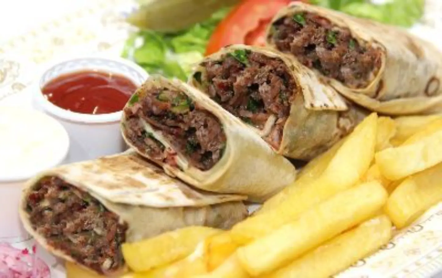 طبق شاورما عربي لحم - صغير