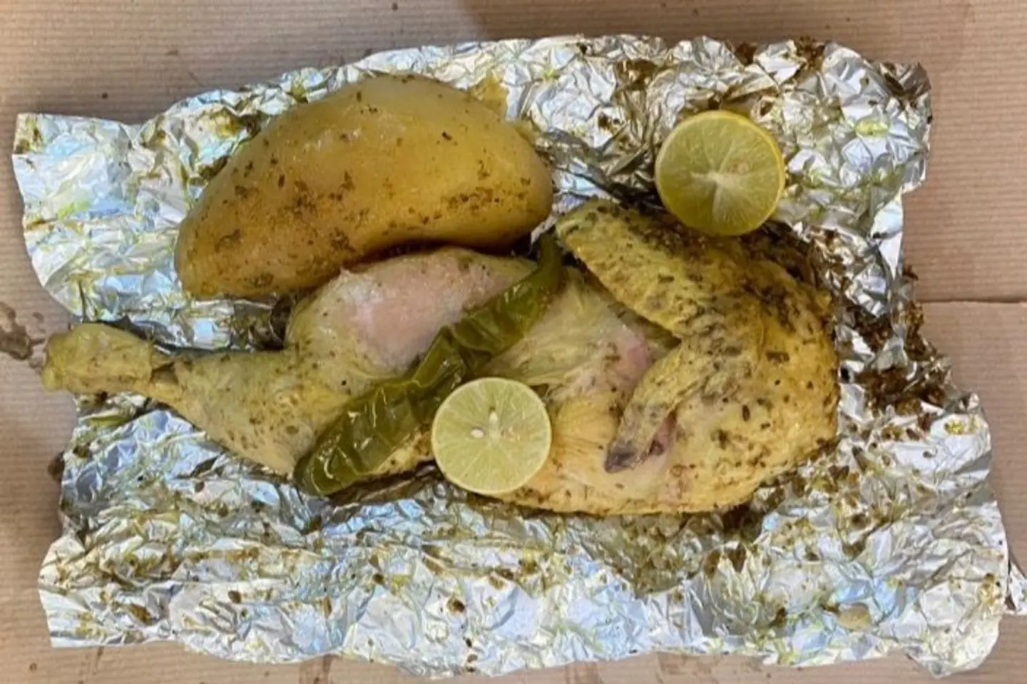 دجاج مدفون سادة - نصف