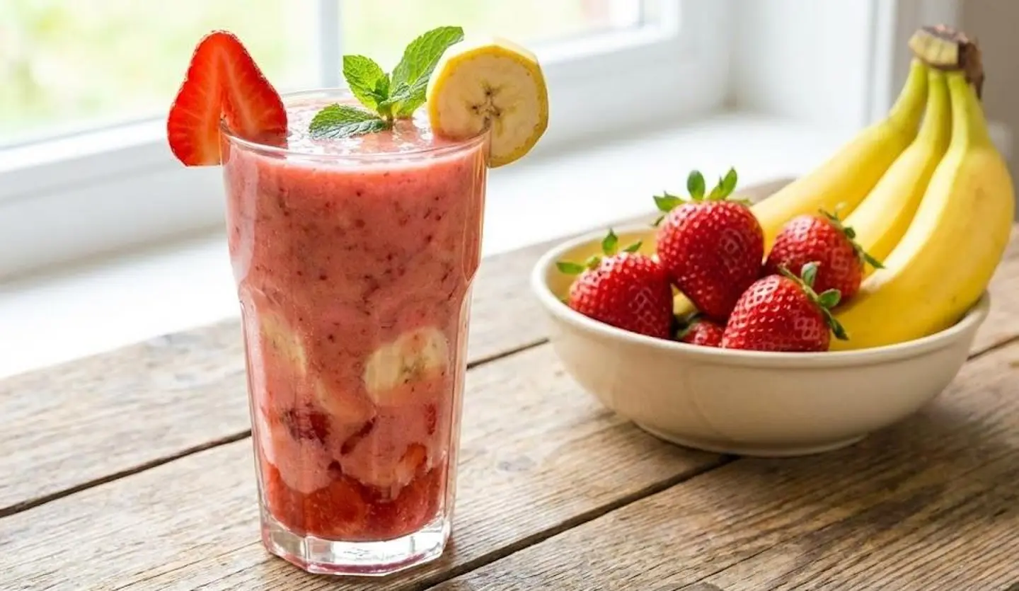 عصير موز فراولة - صغير