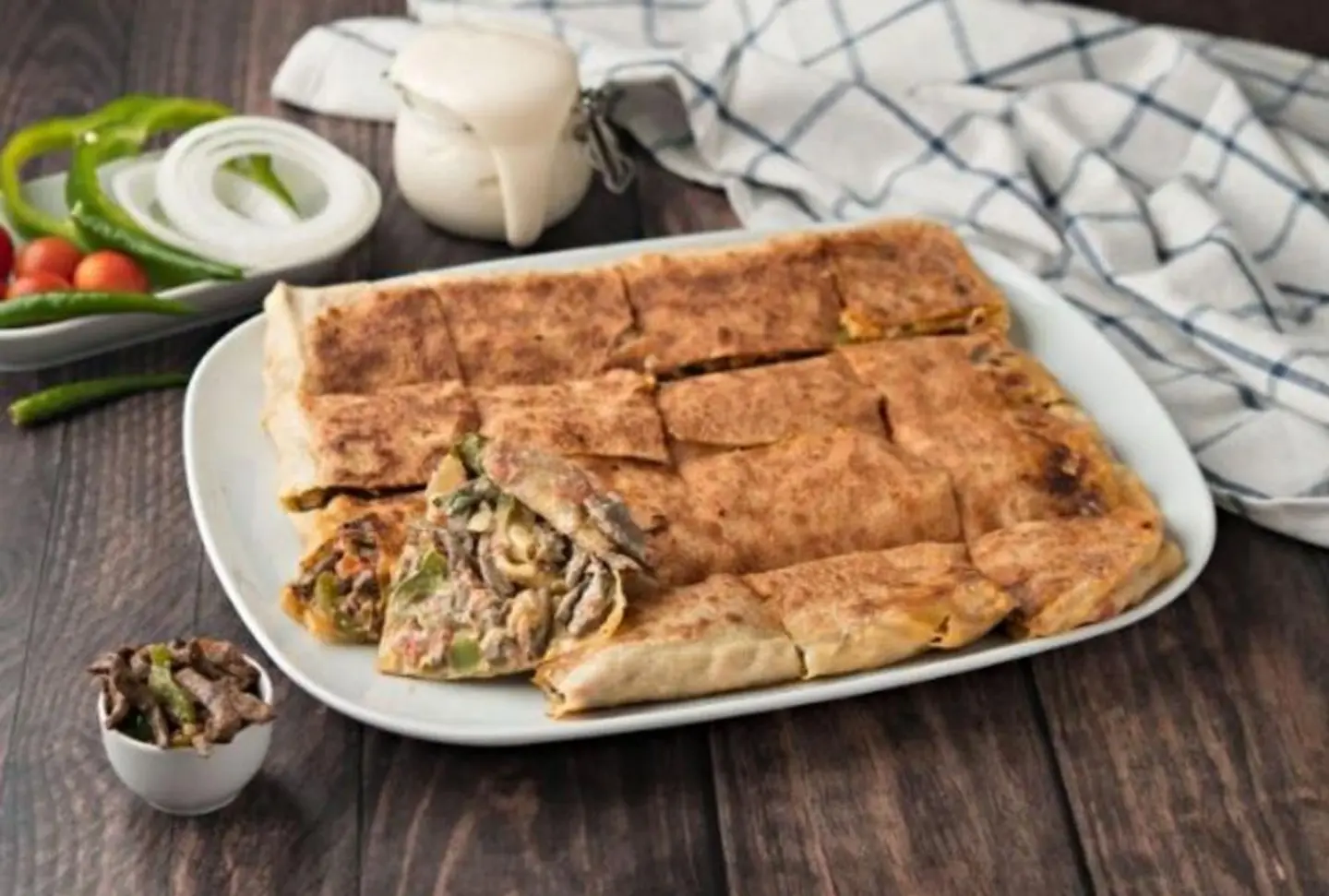 مطبق كبدة بالخضار - المطبق الدبل