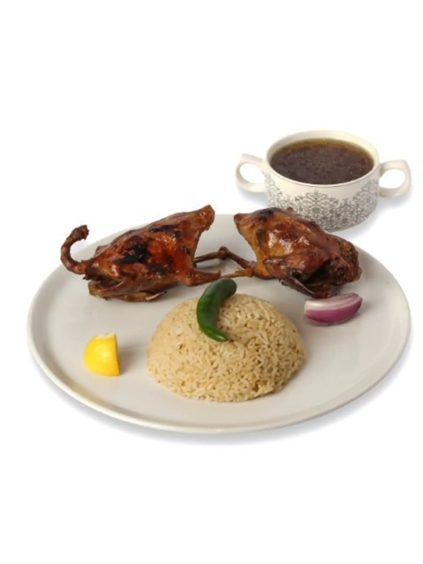 زغاليل مع الرز والمرق مشوي - فرد