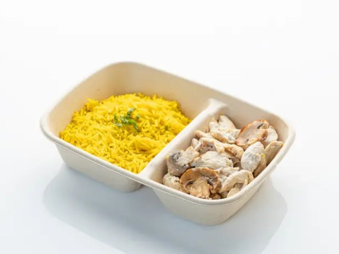 Mushroom Chicken 150 G - White Rice 150 Gm