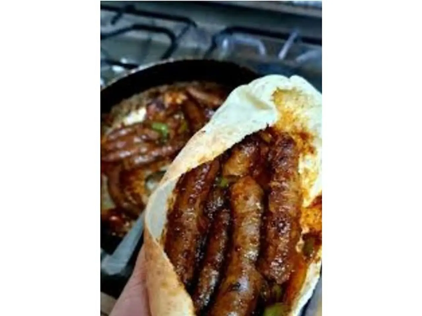 Local Sausage Sandwich - Egyptian Bread
