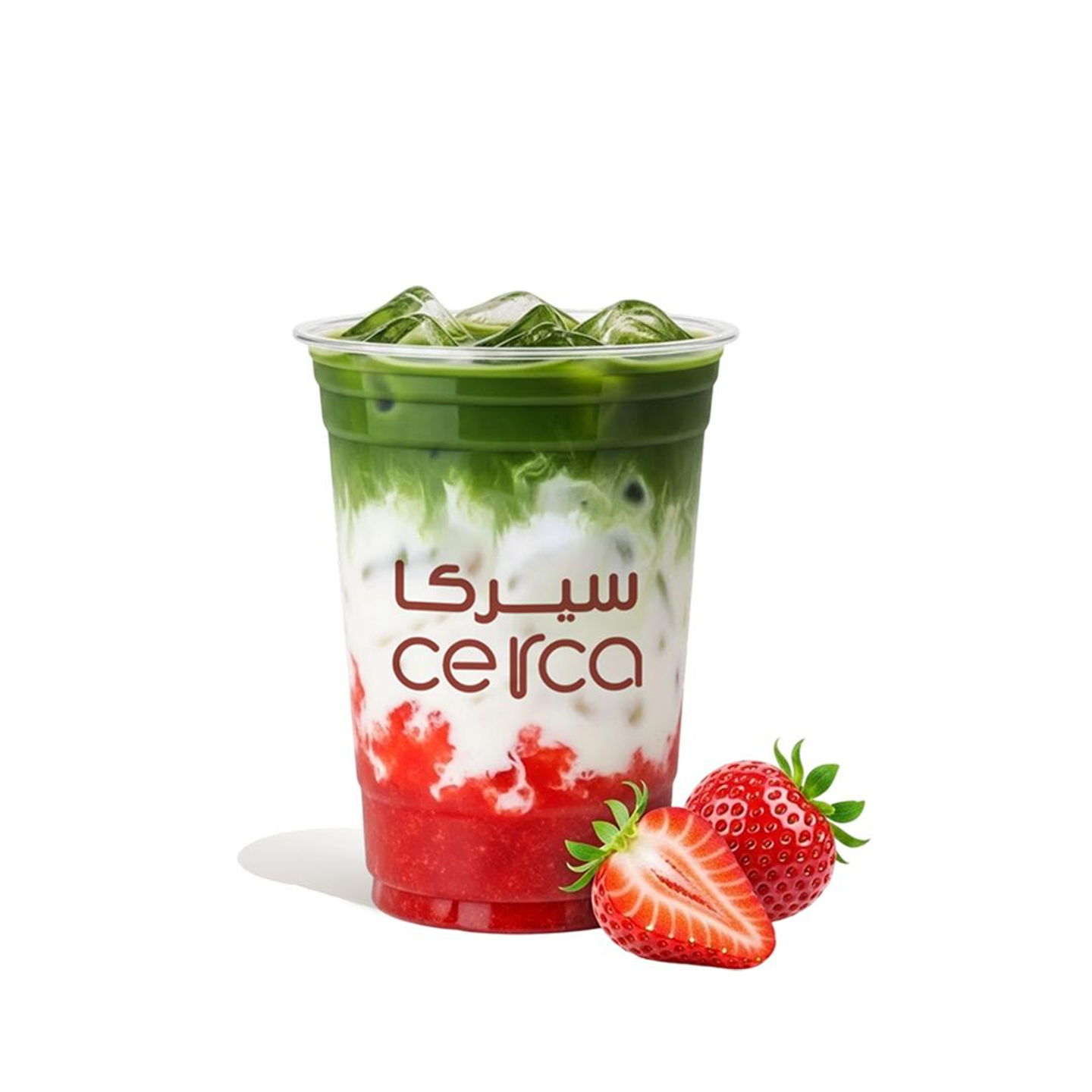 آيس ماتشا بالفراولة - وسط
