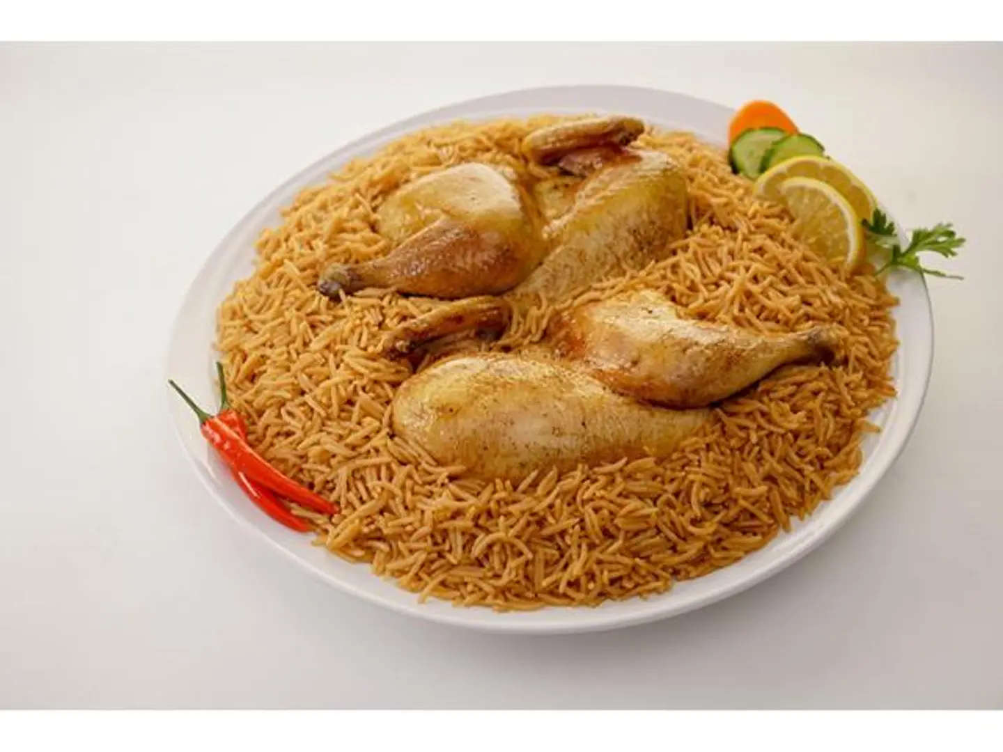 نص دجاج مدفون - نص دجاجة مع الارز الشعبي