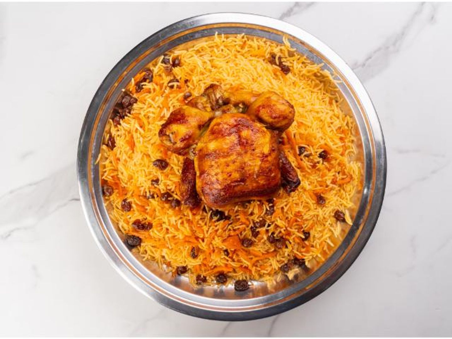 دجاج شواية مع الأرز - ربع دجاجة