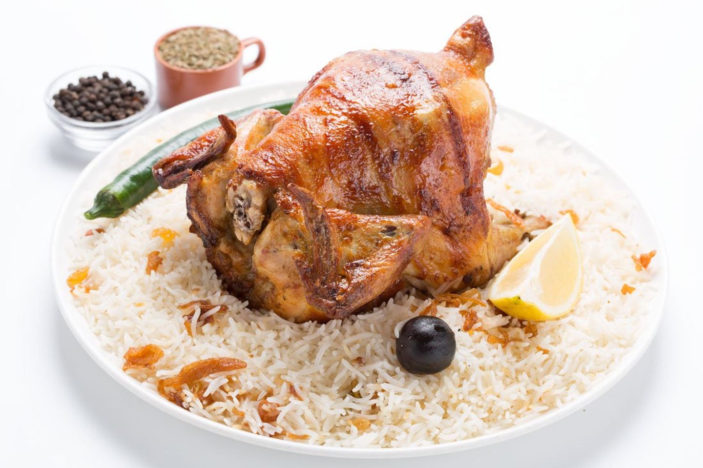 Grilled Chicken With Rice - Whole Chicken