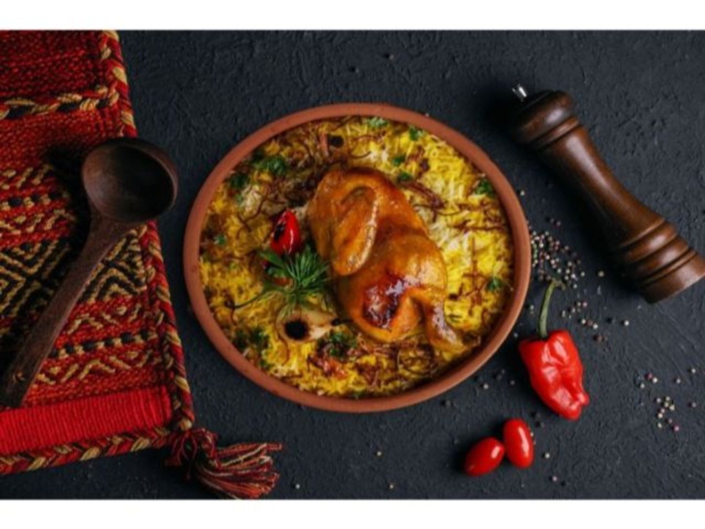 سجنتشر دجاج - نصف دجاجة مع الأرز