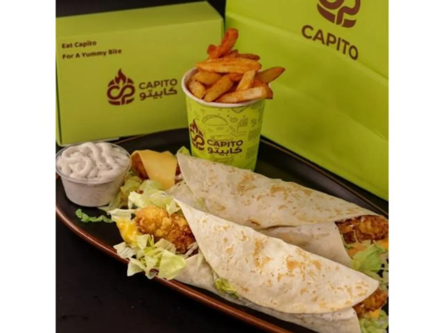 Tortilla Meal With Fries And Sauce - 2 Tortillas