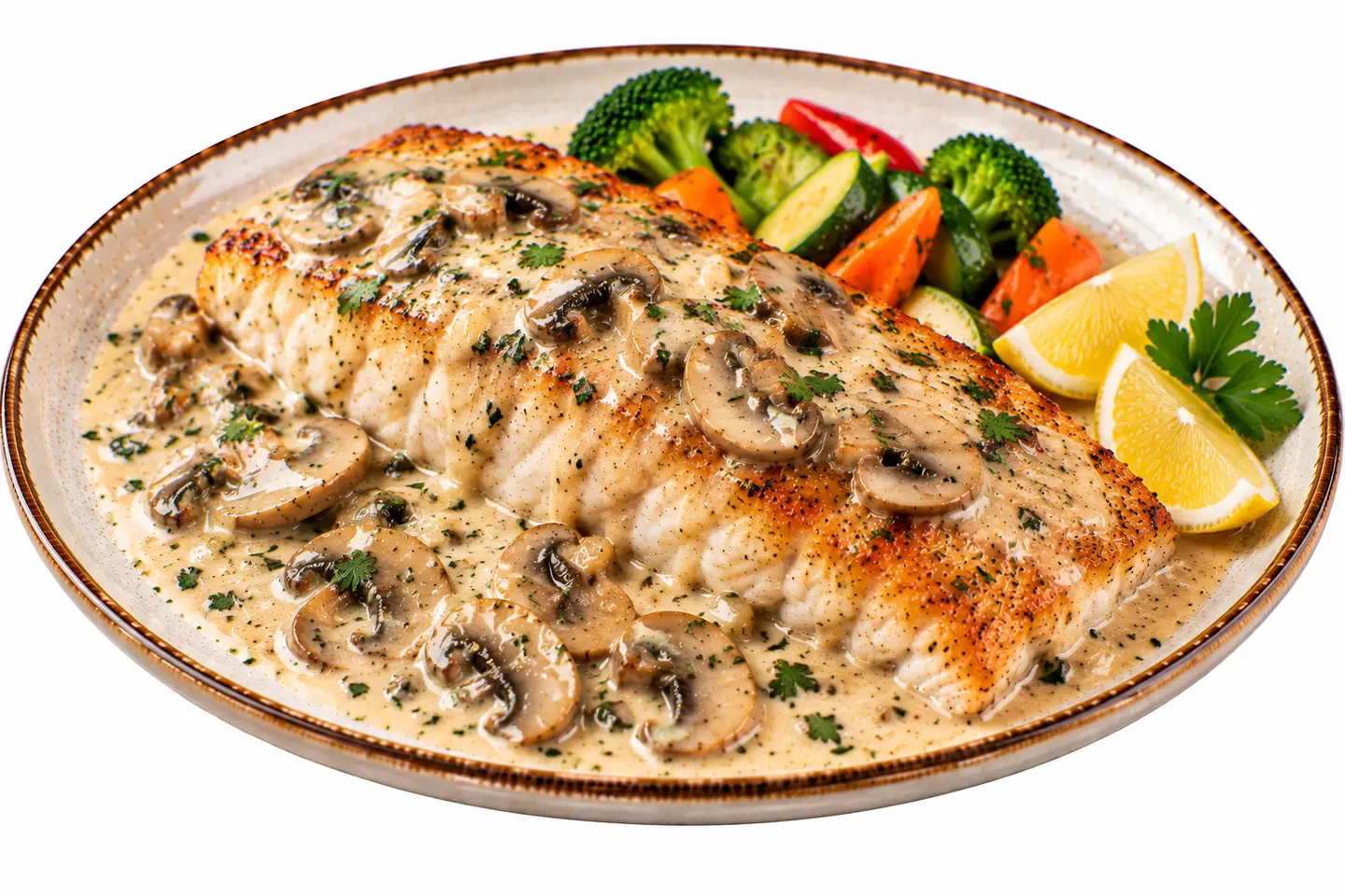 Grouper Fillet With Cream Sauce - 120 Grams