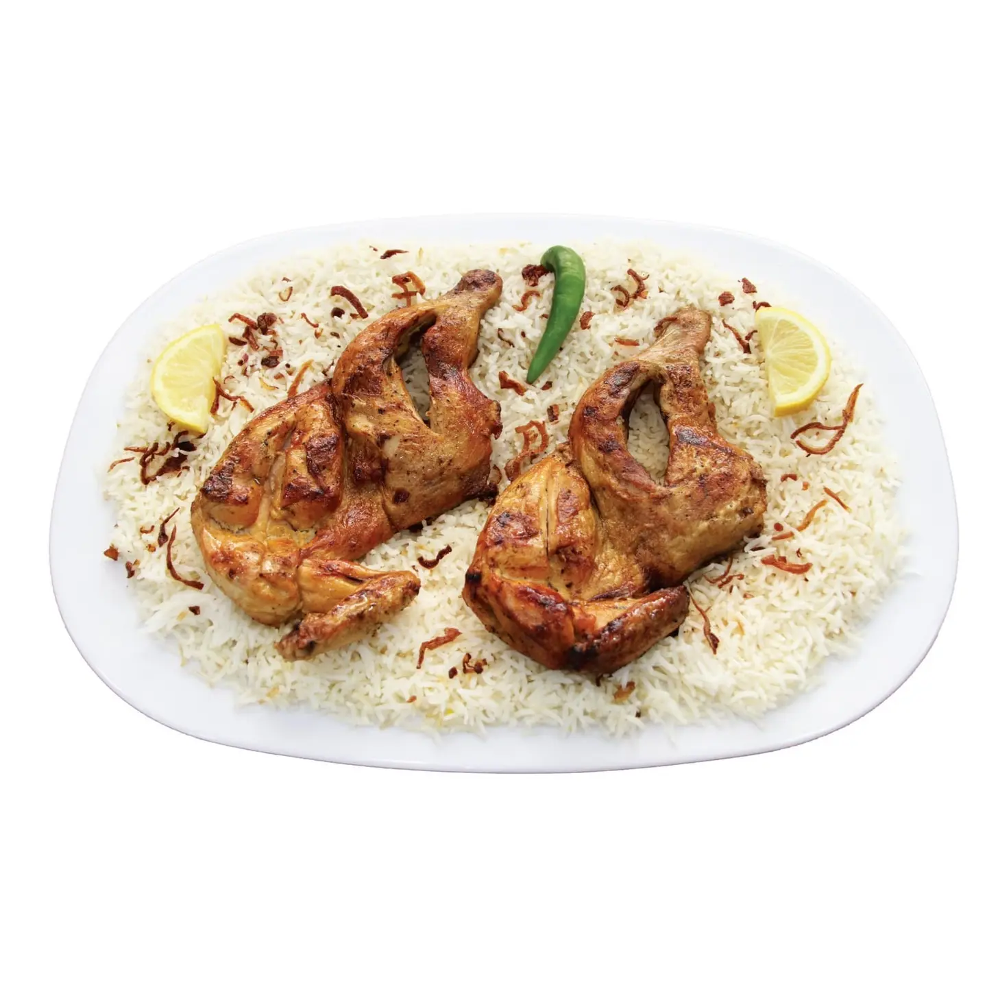 دجاج مظبي مع ارز طويل - نص دجاجة