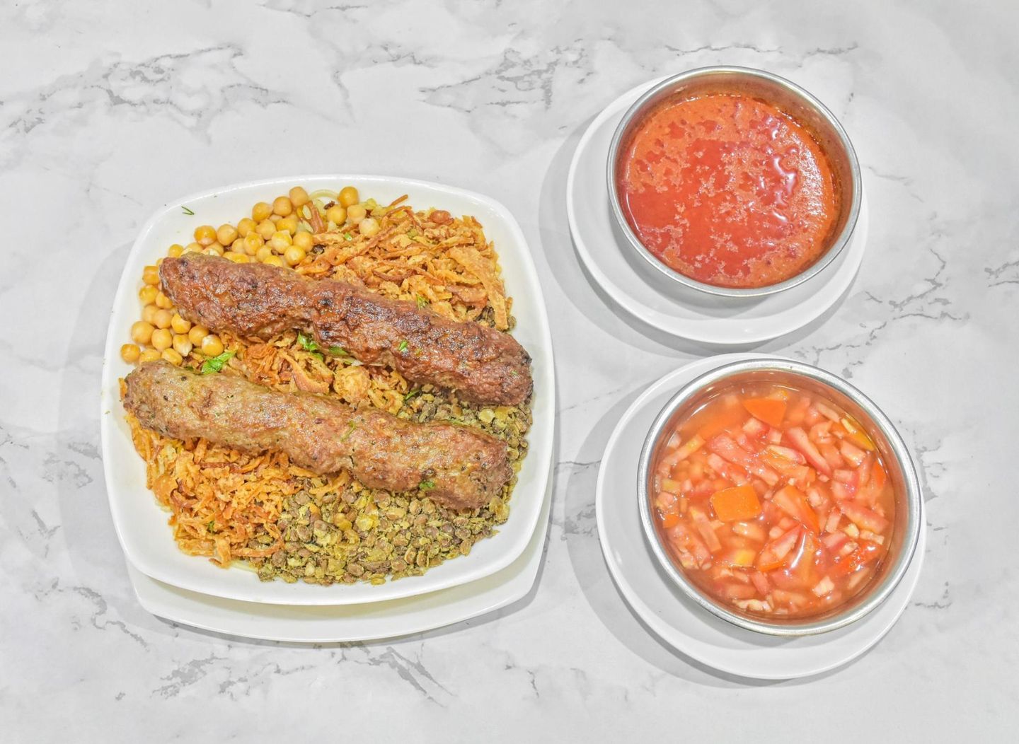 Koshary With Meat Kebab  - Small