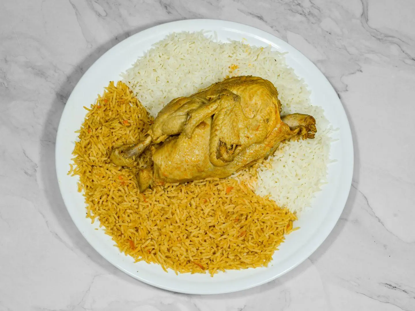 مسلوق مع الرز - ربع دجاجة