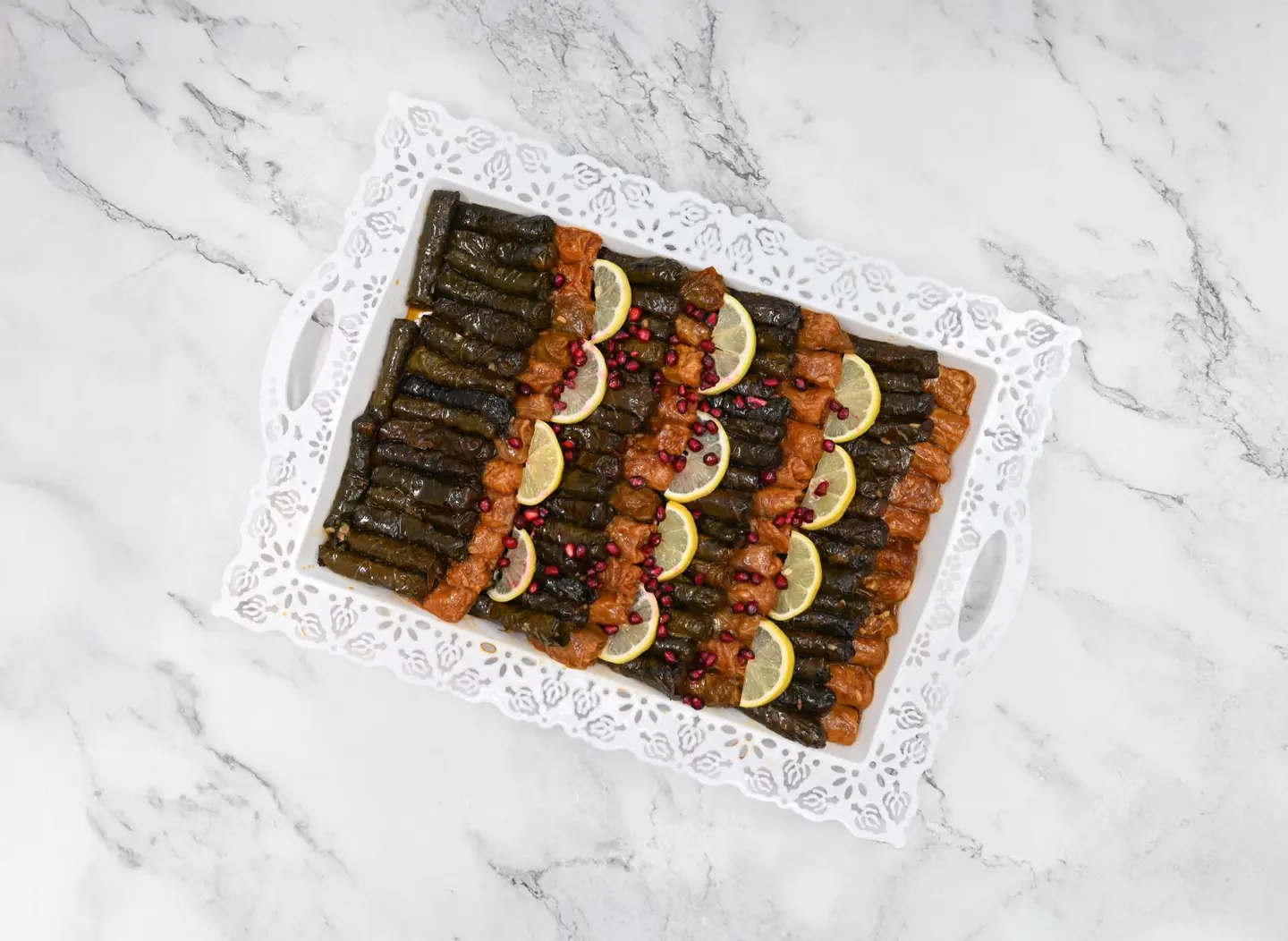 Grape Leaves For Hosting - Plate Of 100 Pieces