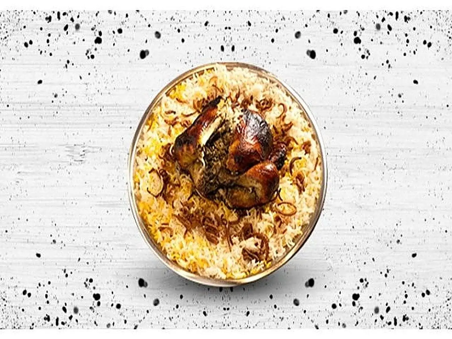 Grilled On Charcoal With Rice - Half Chicken With Mixed Rice