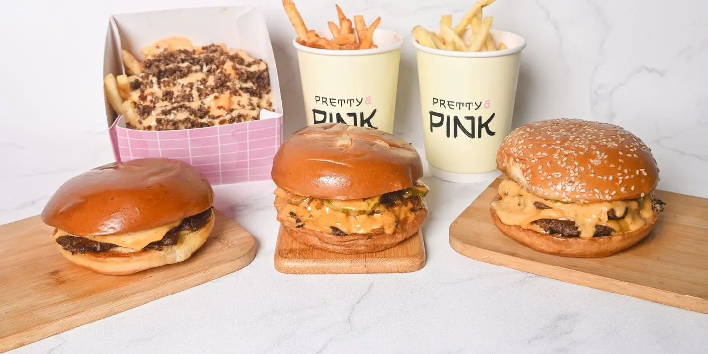 Pretty Pink burger cover