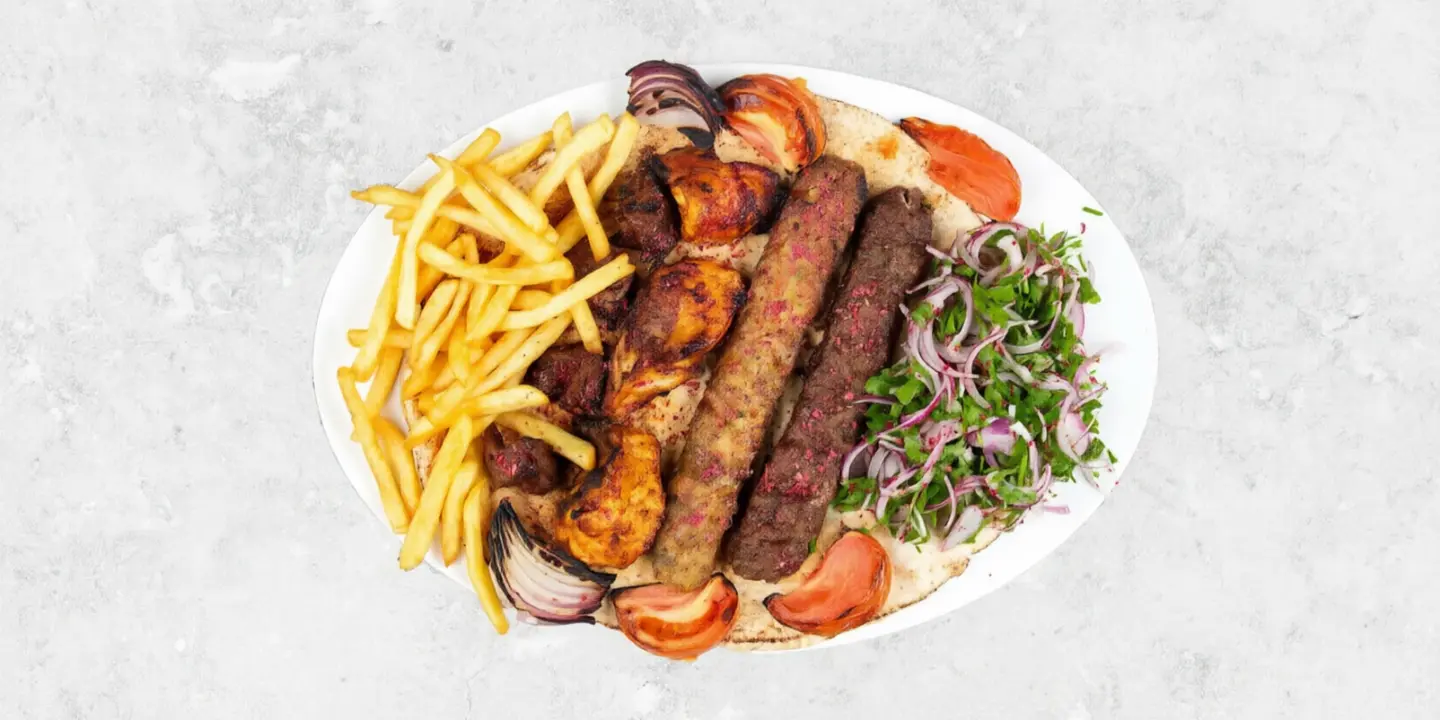 Kebab on hot coals cover