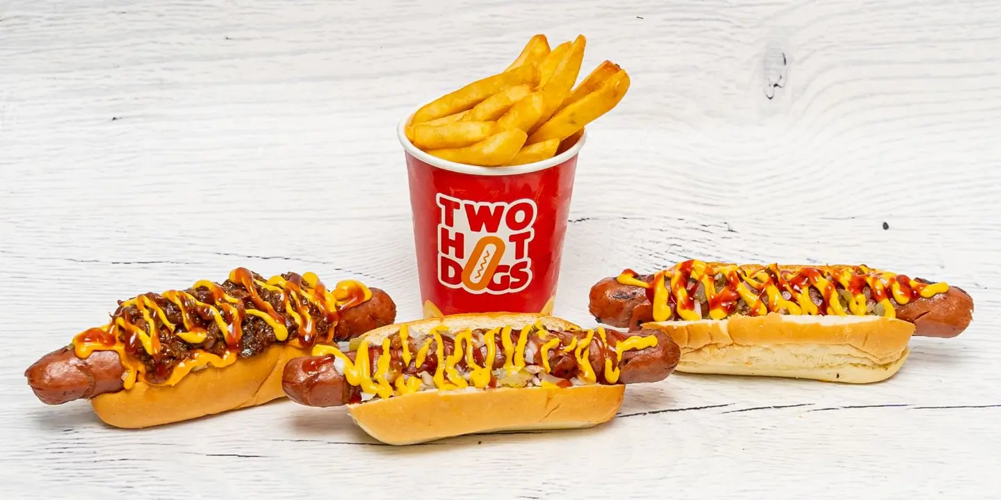 Two hot dogs cover