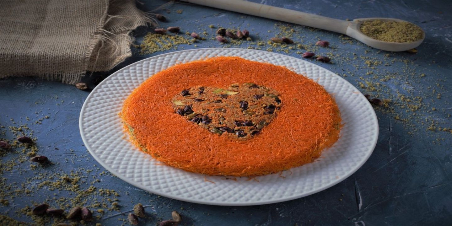 Kunafa and Basbousa the top cover