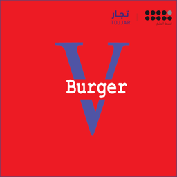 V burger logo