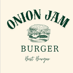 Onion jam burger logo
