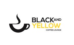 BLACK AND YELLOW COFFEE LOUNGE logo