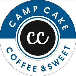 CAKE CAMP CAFE AND SWEETS logo
