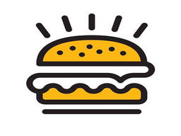 Stand burger  pizzaa logo