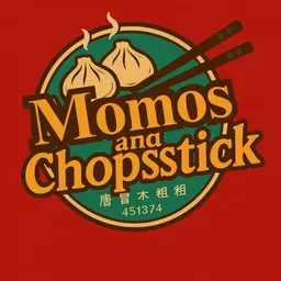 Momos and Chopsstick logo