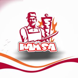 Grilled hamsa cheese logo