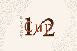 The story of half a cup logo