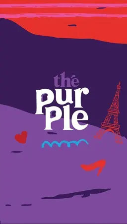 The purple logo