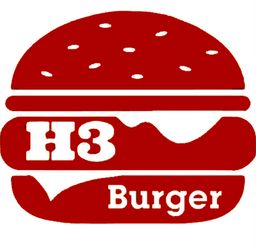 H3 Burger logo