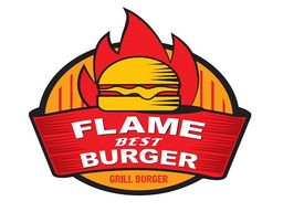 FLAME BEST BURGER logo