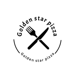 Golden star pizza logo